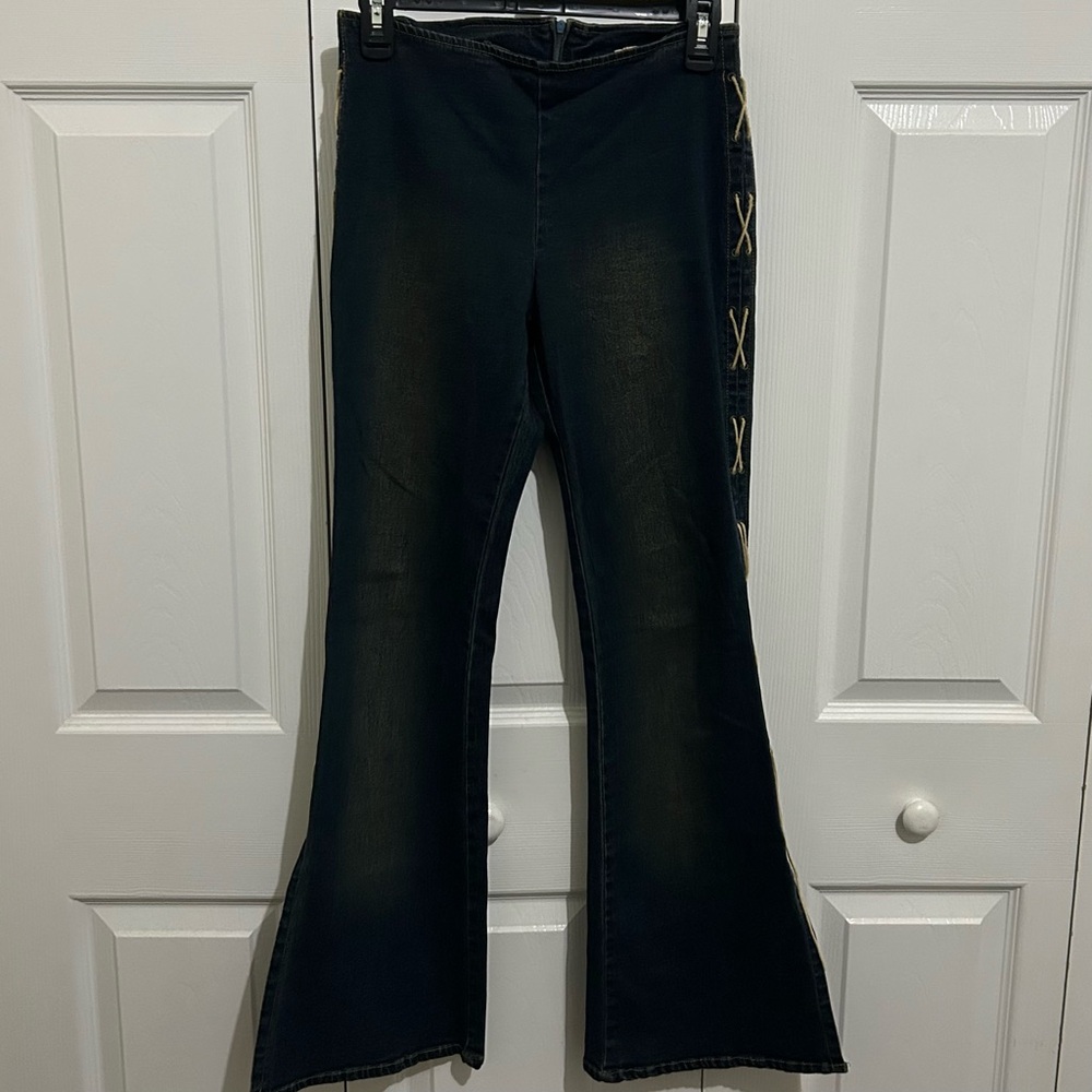 RARE Patty Jeans USA Lace Low Rise Y2K Vintage 2000s Miss Sixty Baby Phat LEI